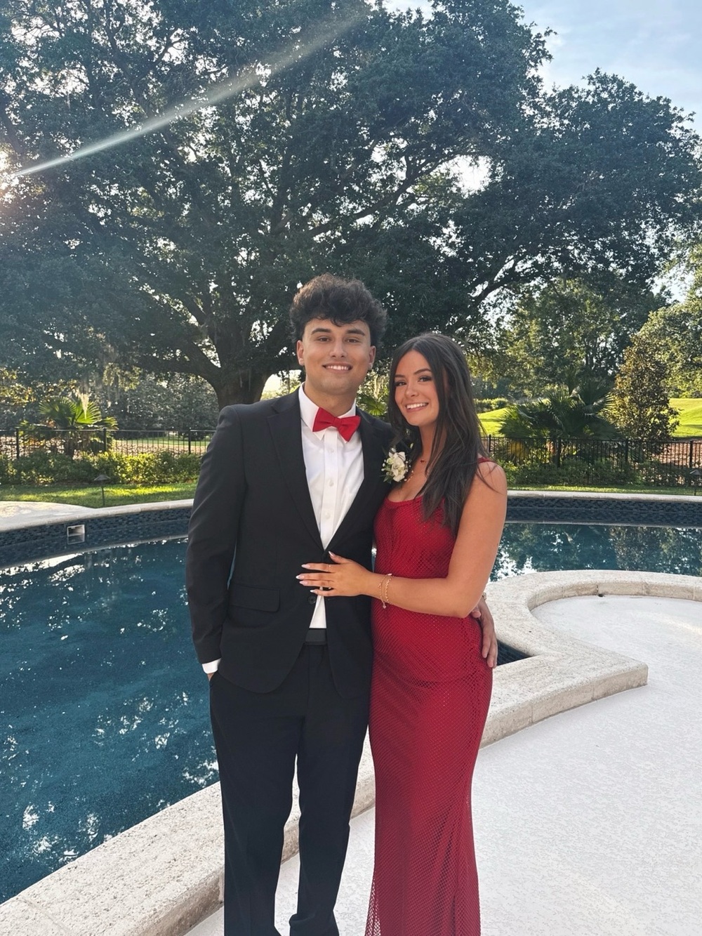 Red Formal Prom Dress - Sparkle Look